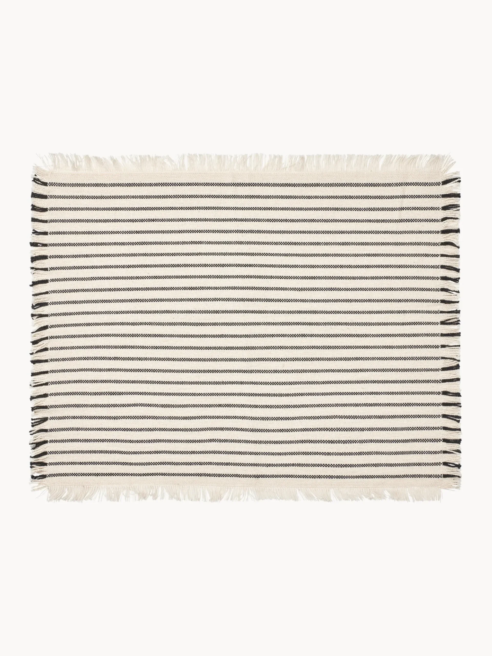 Set di 2 tovagliette in cotone con frange Elouise
