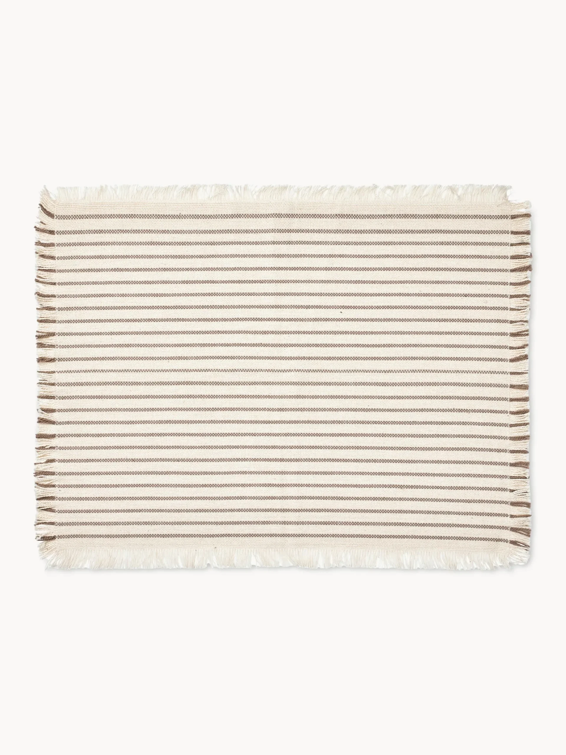 Set di 2 tovagliette in cotone con frange Elouise