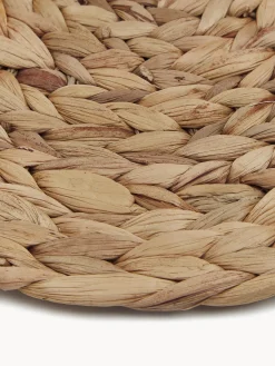 Set di 4 tovagliette rotonde in fibra naturale Wanda