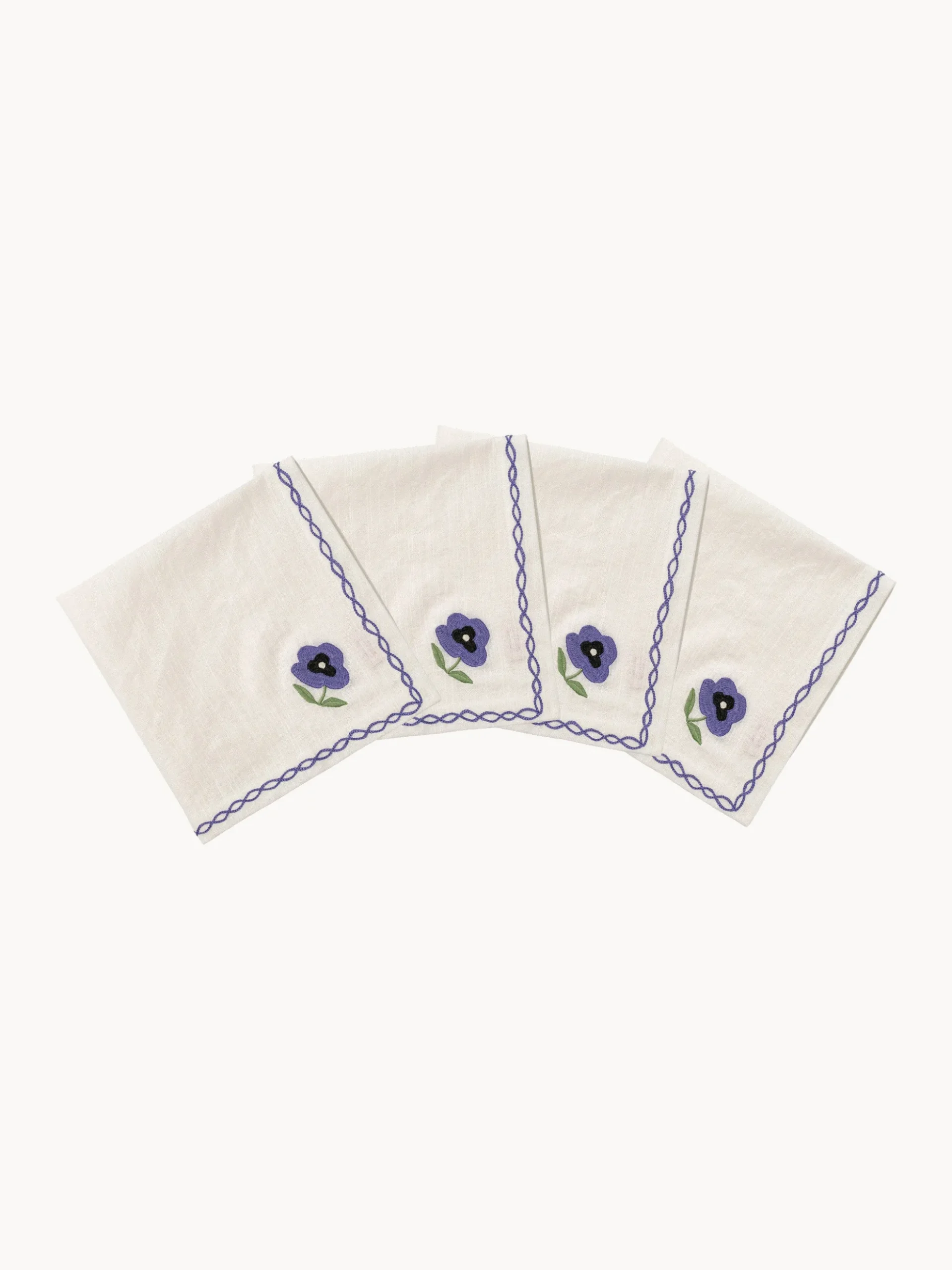 Set di 4 tovaglioli con motivo floreale Madelen Möllard