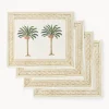 Set di 4 tovaglioli dipinti a mano Palm Tree