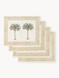 Set di 4 tovaglioli dipinti a mano Palm Tree
