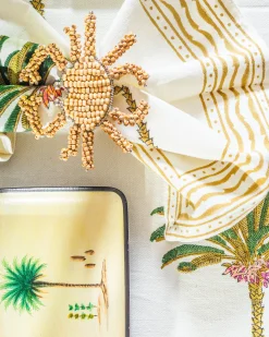 Set di 4 tovaglioli dipinti a mano Palm Tree