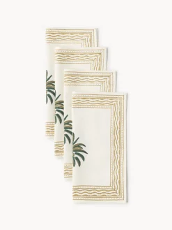 Set di 4 tovaglioli dipinti a mano Palm Tree