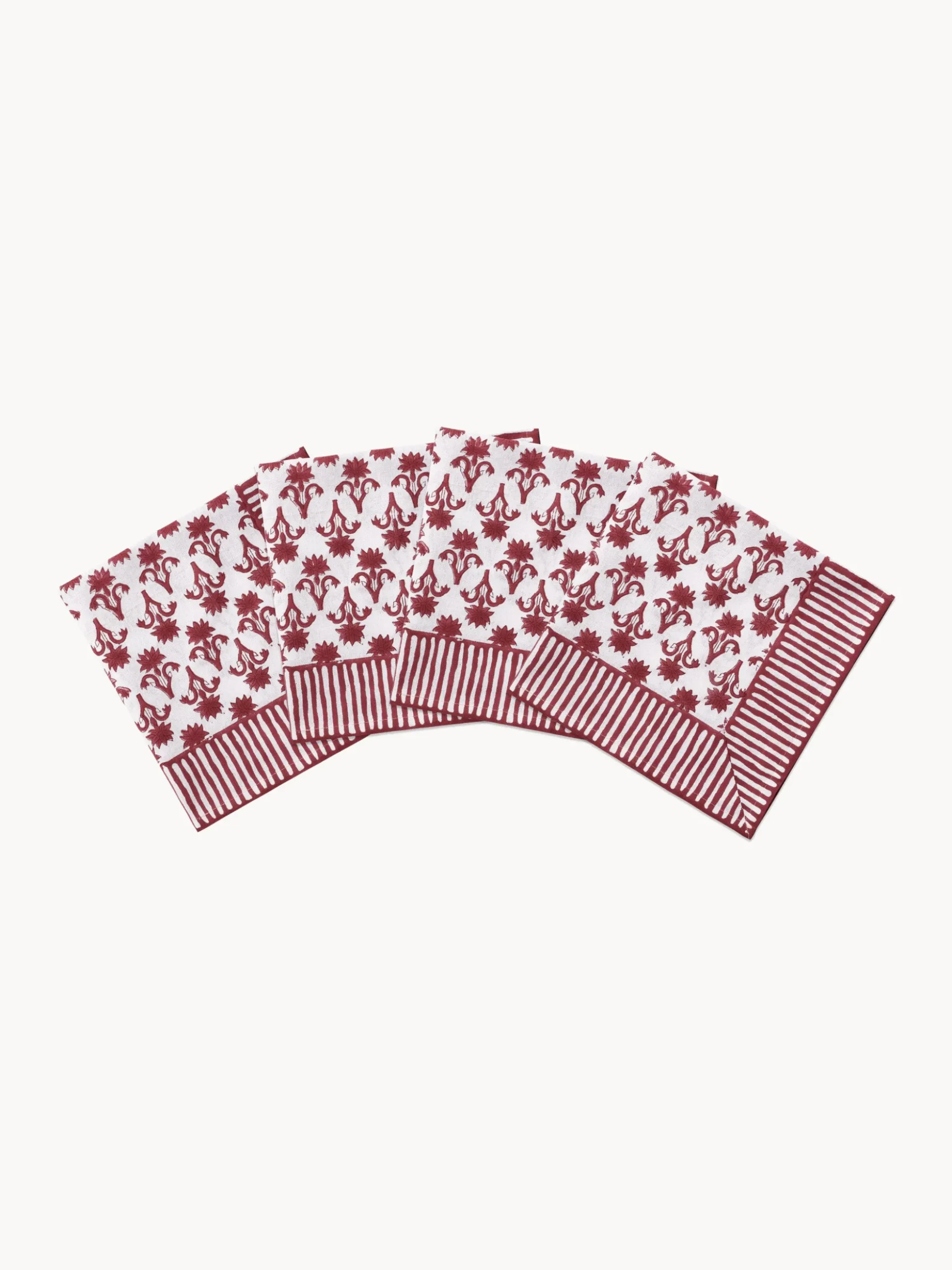 Set di 4 tovaglioli fatti a mano Lily