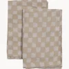 Set di 2 tovaglioli in cotone organico Checki