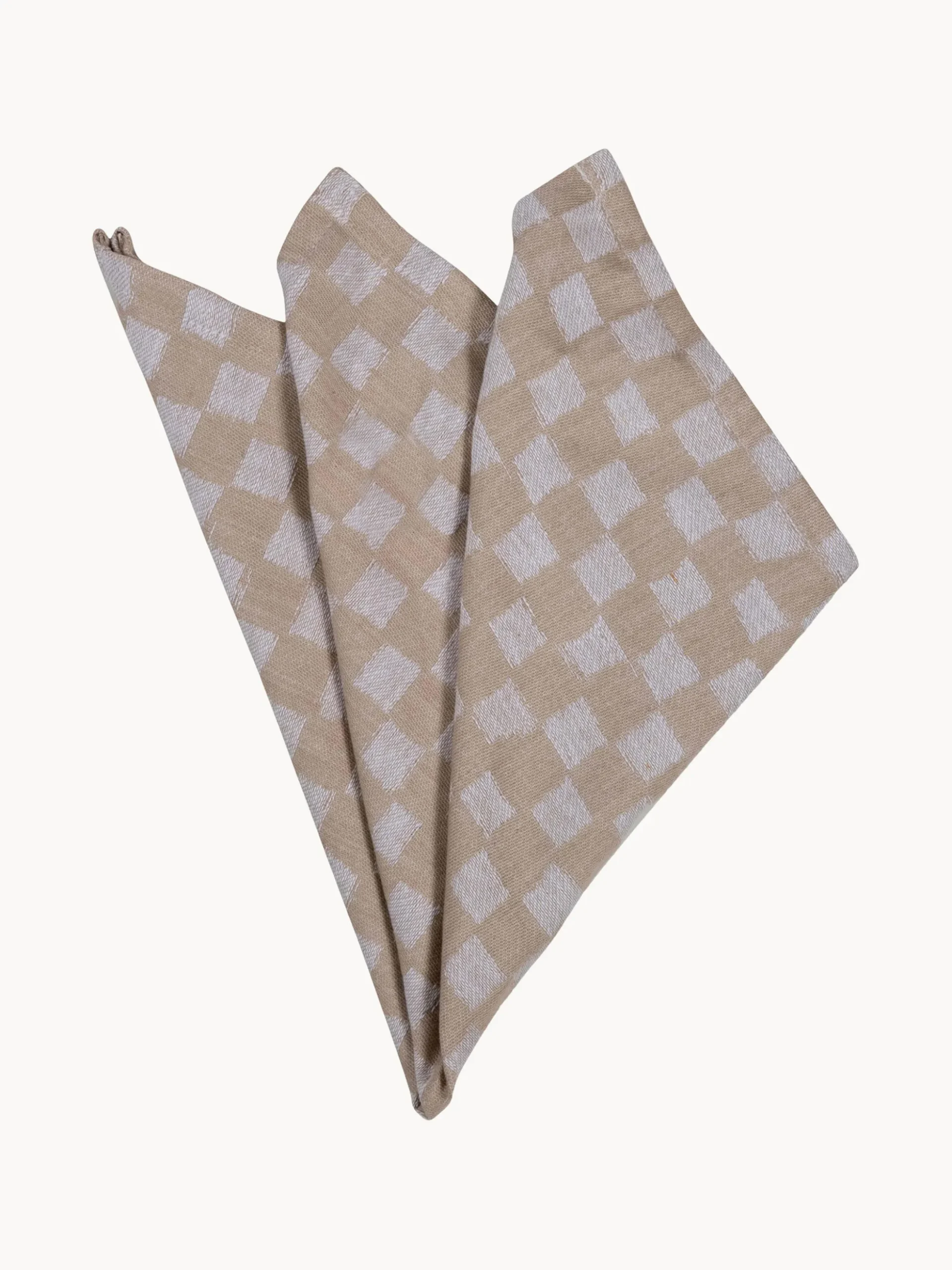 Set di 2 tovaglioli in cotone organico Checki