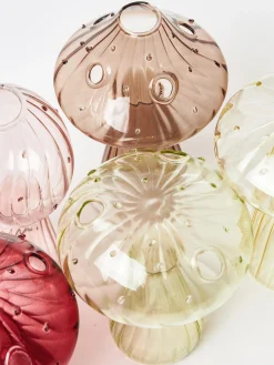 Set di 5 vasi in vetro Mushroom