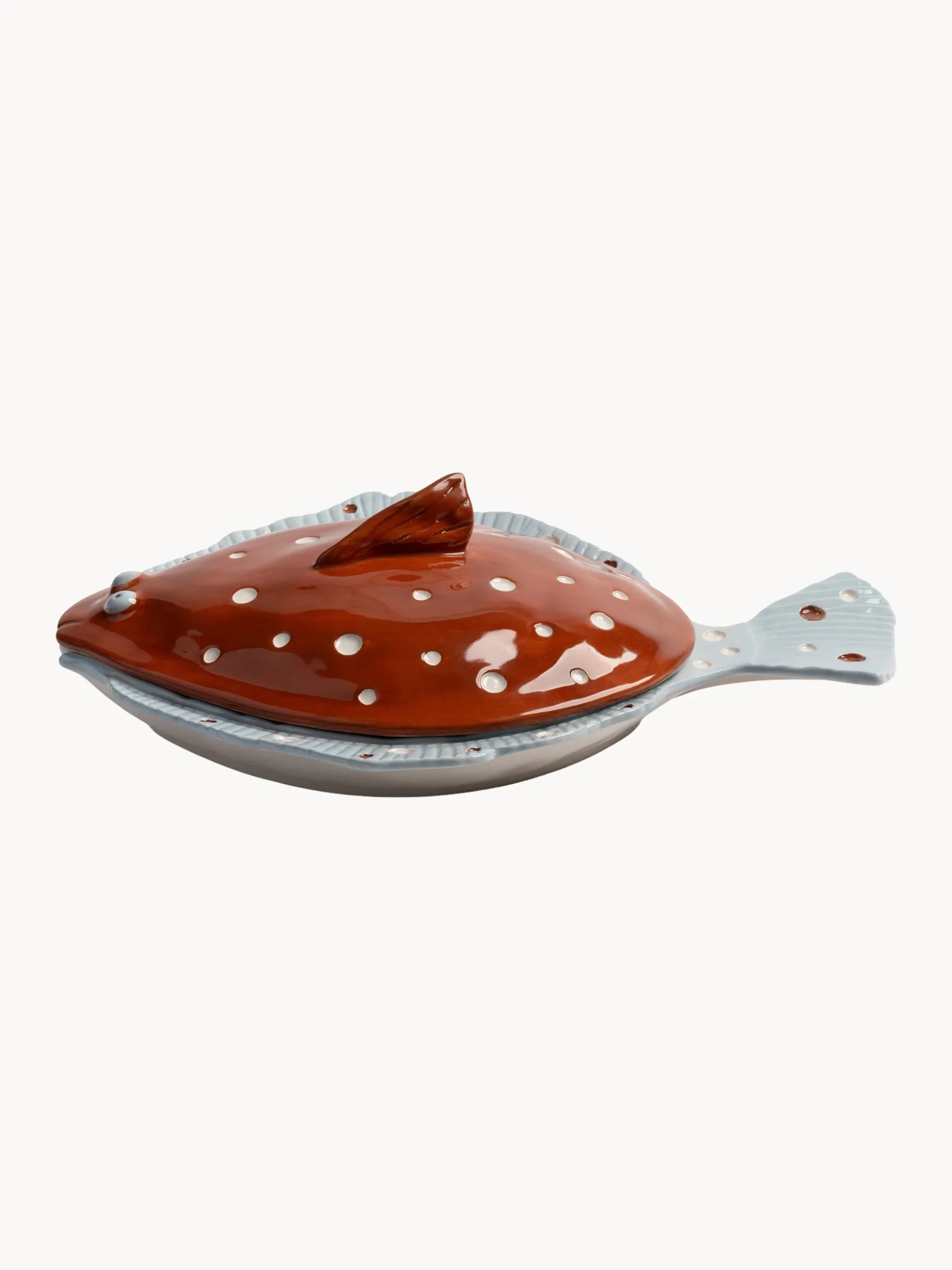 Set di 2 vassoi da portata fatti a mano con coperchio Tureen