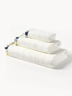 Set di asciugamani in velluto con frange decorative Tallulah, varie misure