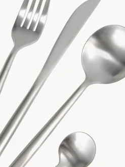Set di posate con finitura opaca spazzolata in diverse misure di set Shimmer