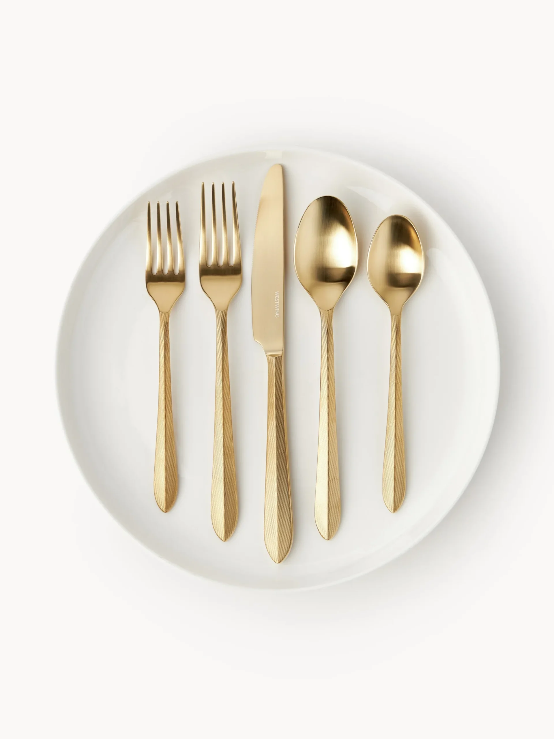 Set di posate in acciaio inox spazzolato Thibaud, varie misure