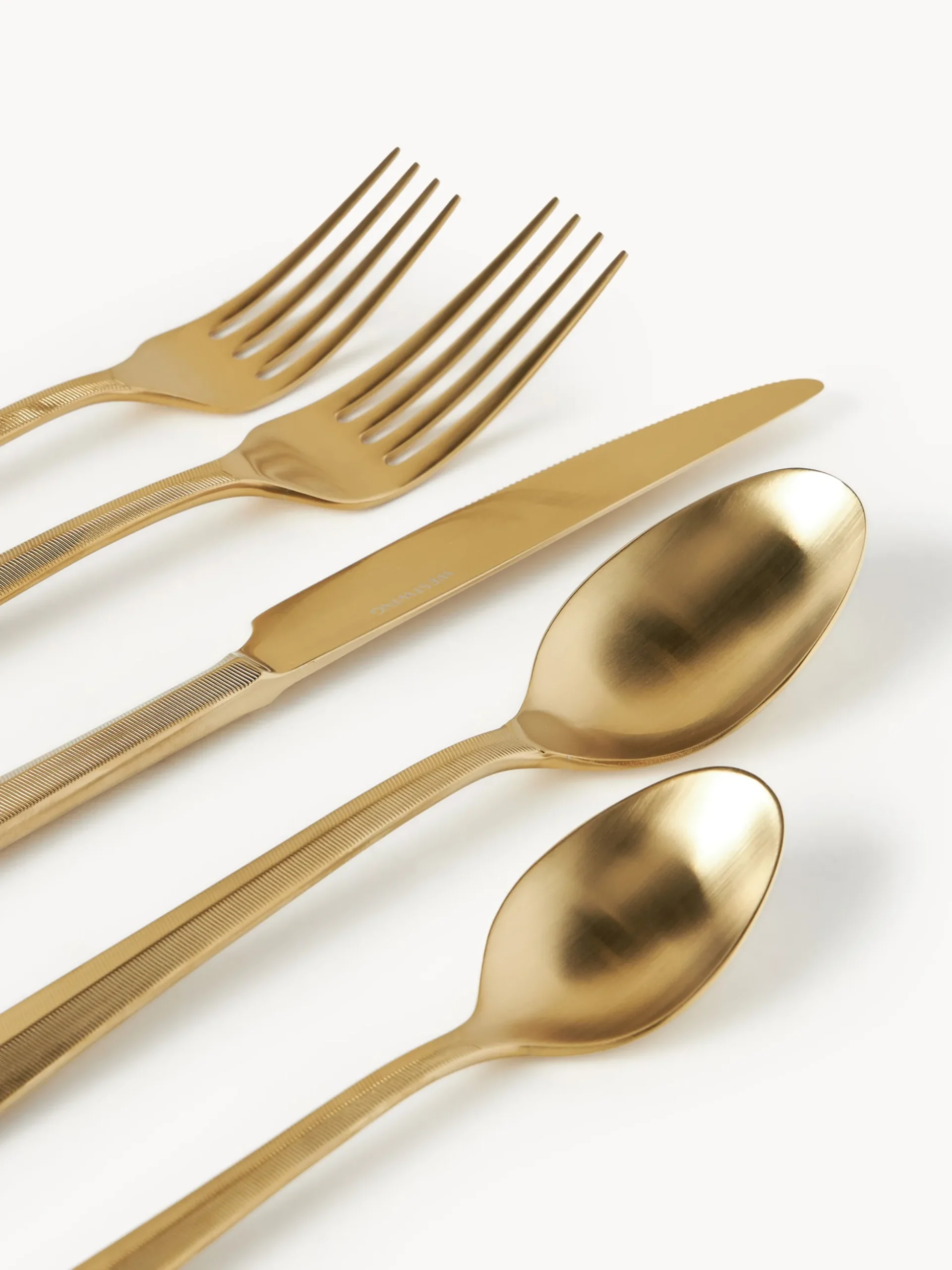 Set di posate in acciaio inox spazzolato Thibaud, varie misure