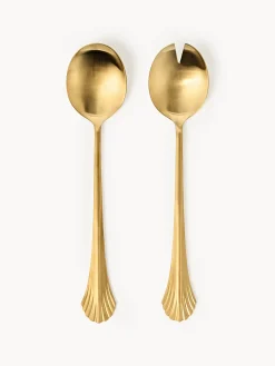 Set di posate per insalata in acciaio inox spazzolato Ondine