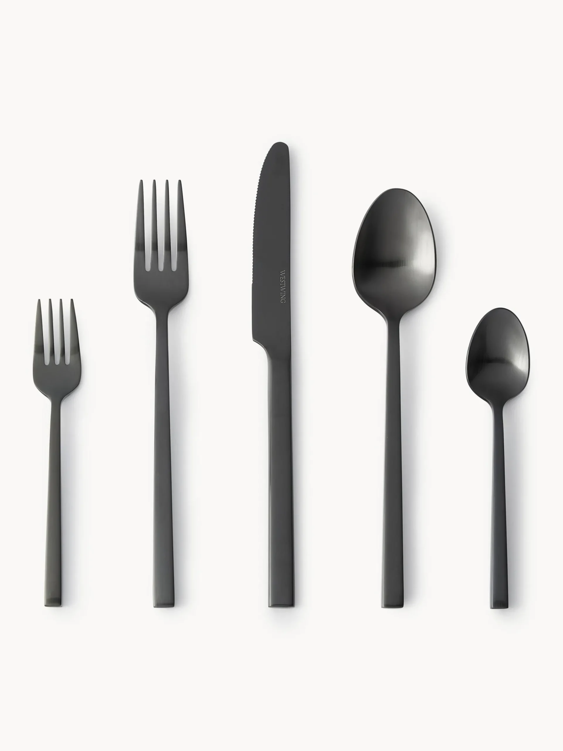 Set di posate spazzolate opache Shine, varie misure