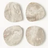 Set di sottobicchieri asimmetrici in marmo Lio 4 pz