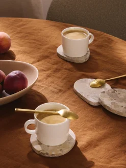 Set di sottobicchieri asimmetrici in marmo Lio 4 pz