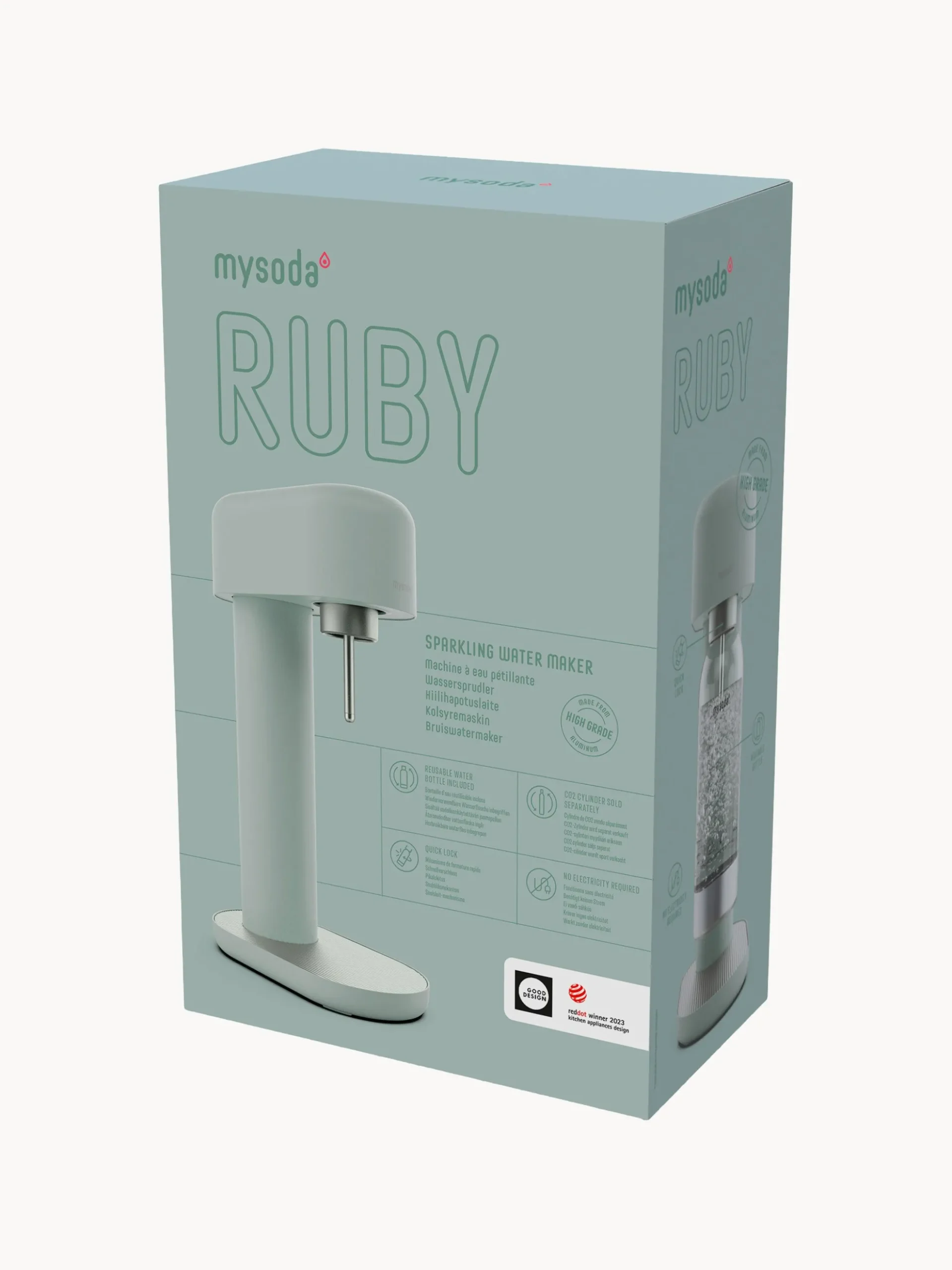 Set gasatore d'acqua con bottiglia Ruby 2