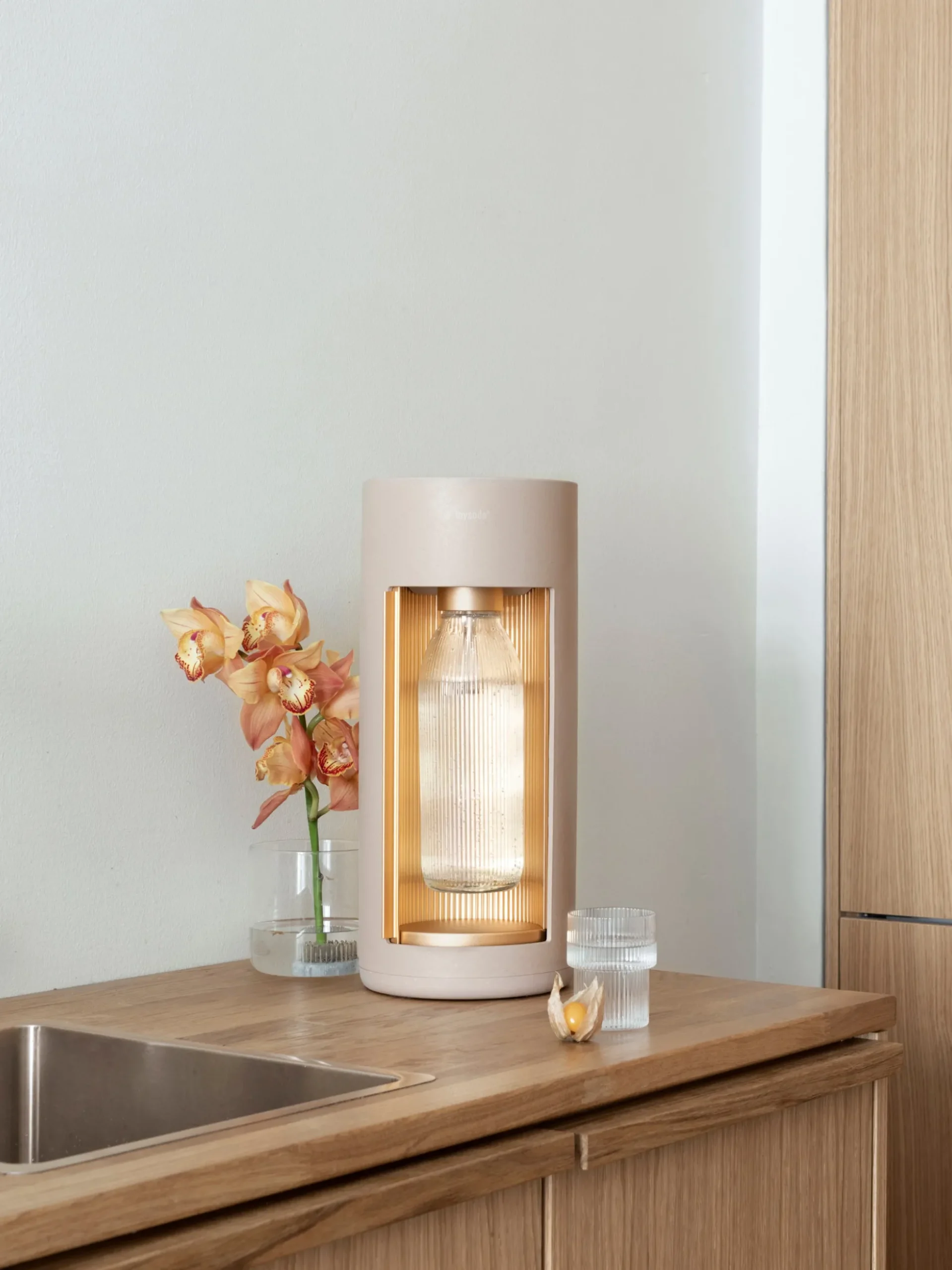 Set gasatore d'acqua con bottiglia Glassy