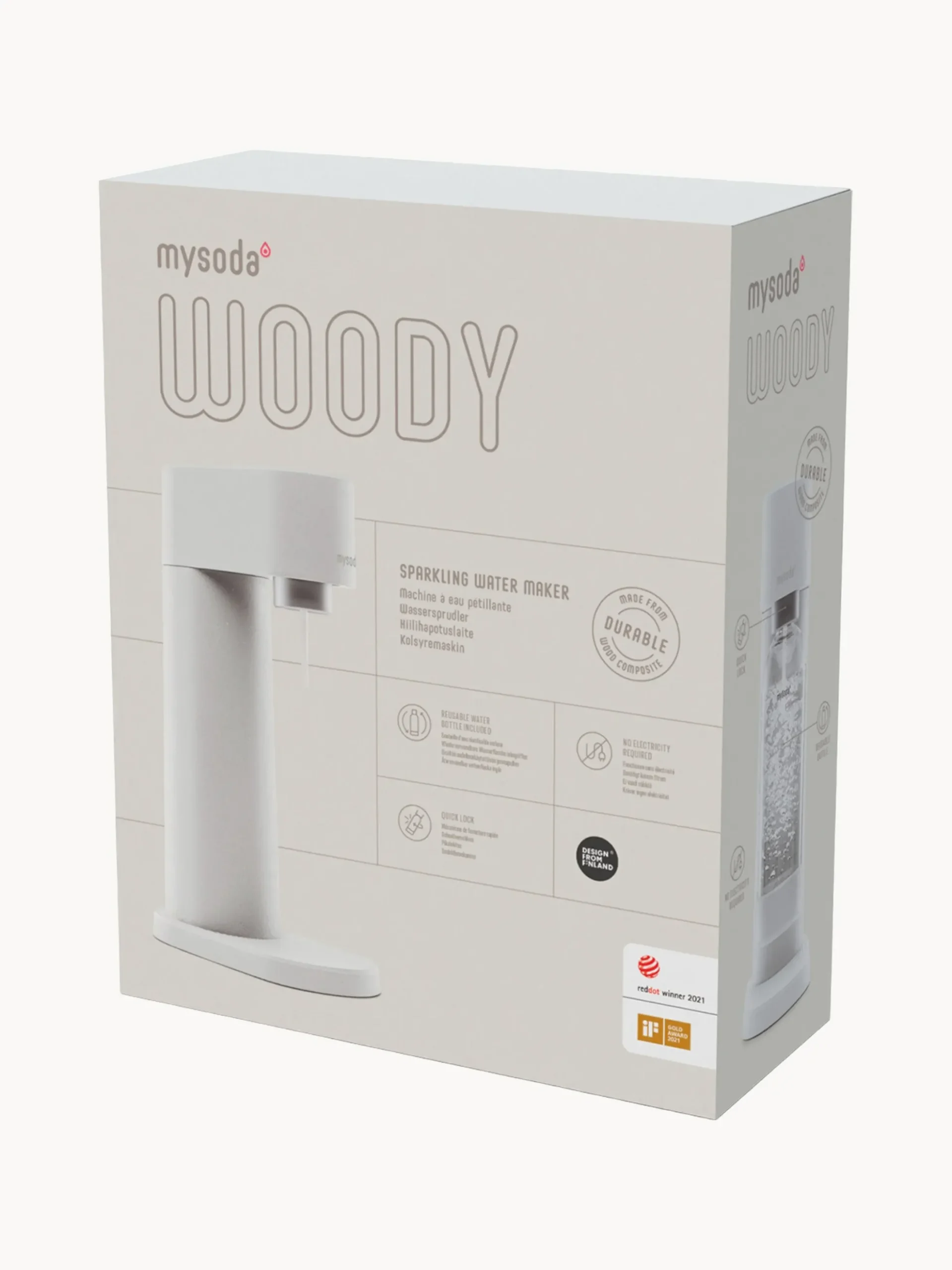 Set gasatore d'acqua con bottiglia Woody