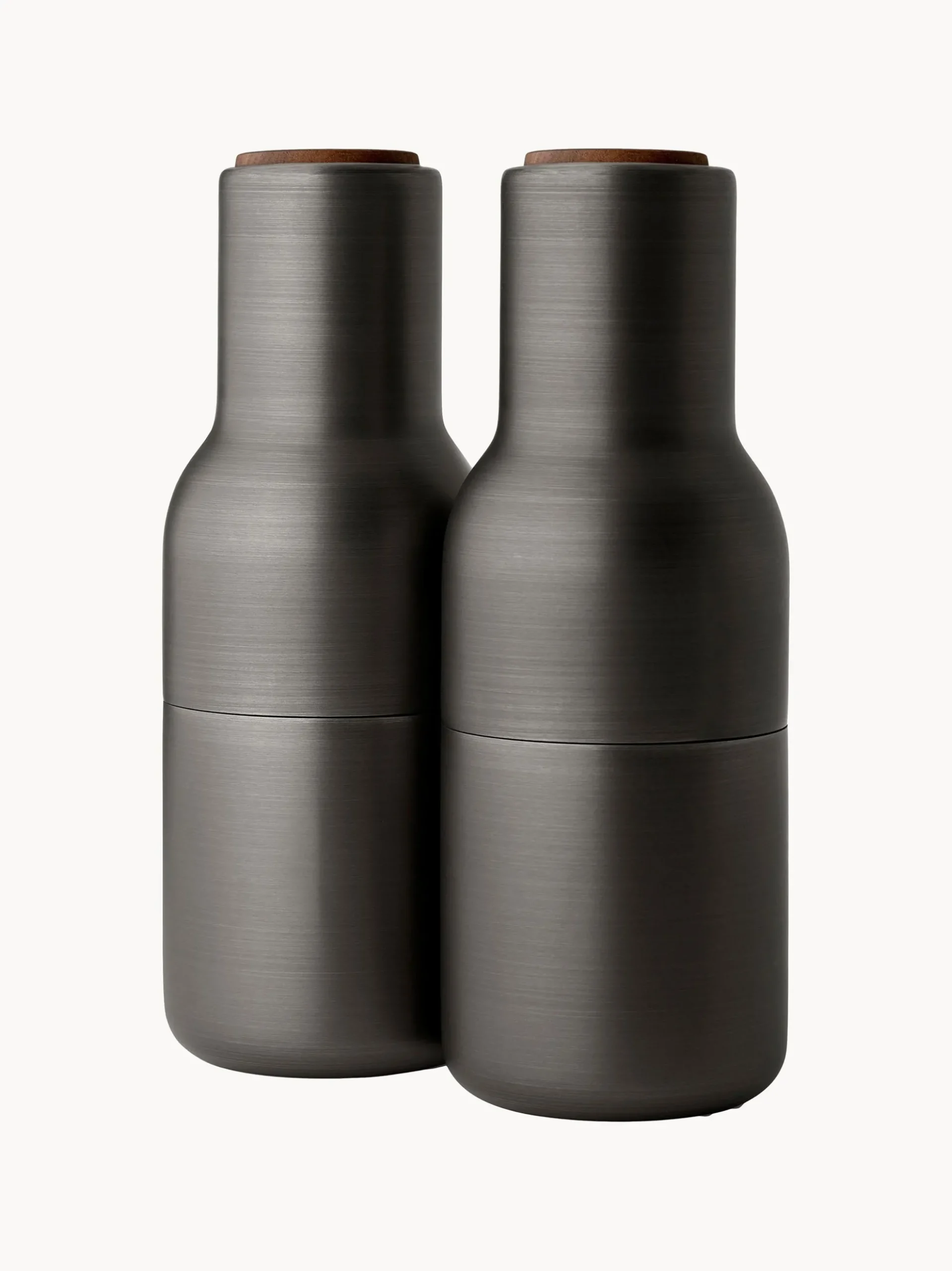 Set macina sale e pepe con coperchio in legno di noce Bottle Grinder 2 pz