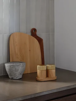 Set macina sale e pepe in legno di quercia Sina 3 pz