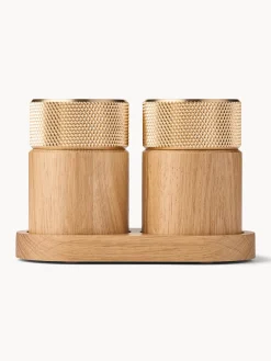 Set macina sale e pepe in legno di quercia Sina 3 pz