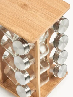 Set portaspezie rotante in bambù con contenitori Dahle 17 pz