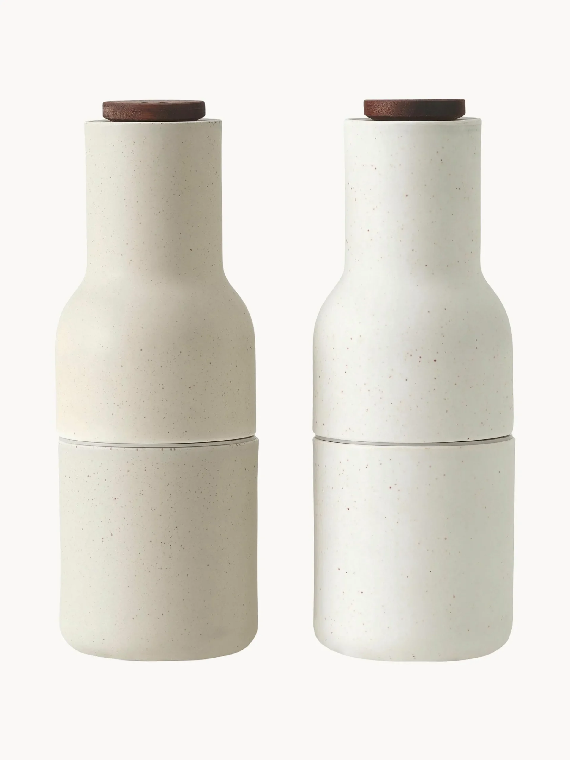 Set saliera e pepiera di design con coperchio in legno di noce Bottle Grinder 2 pz