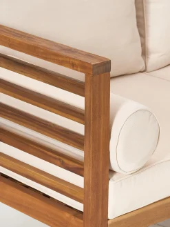 Set salotto da giardino in legno di acacia Bo 4 pz