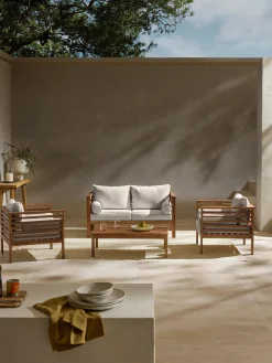 Set salotto da giardino in legno di acacia Bo 4 pz