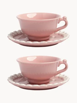 Set tazza e piattino fatti a mano Whip 2 pz