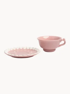 Set tazza e piattino fatti a mano Whip 2 pz