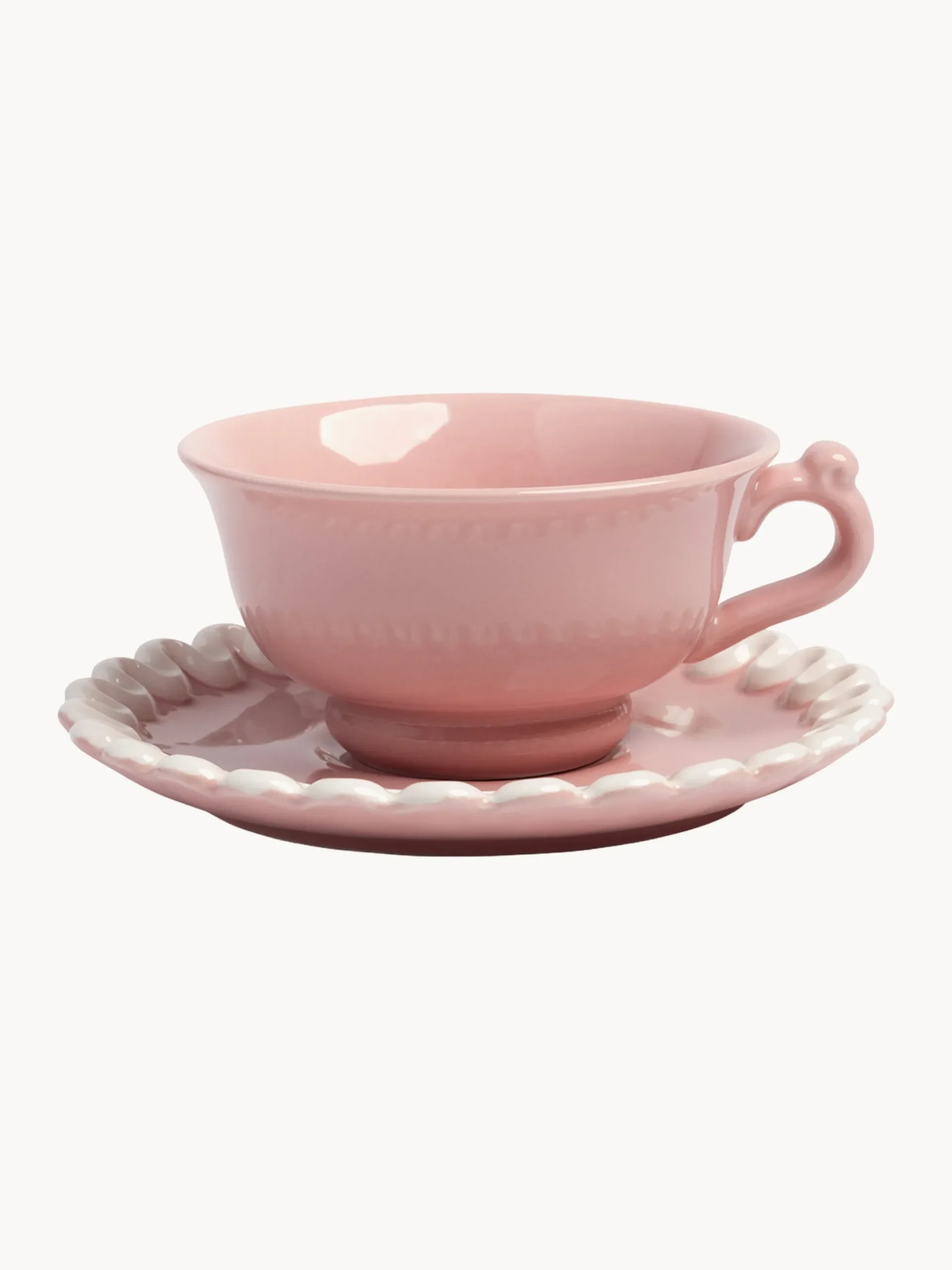 Set tazza e piattino fatti a mano Whip 2 pz