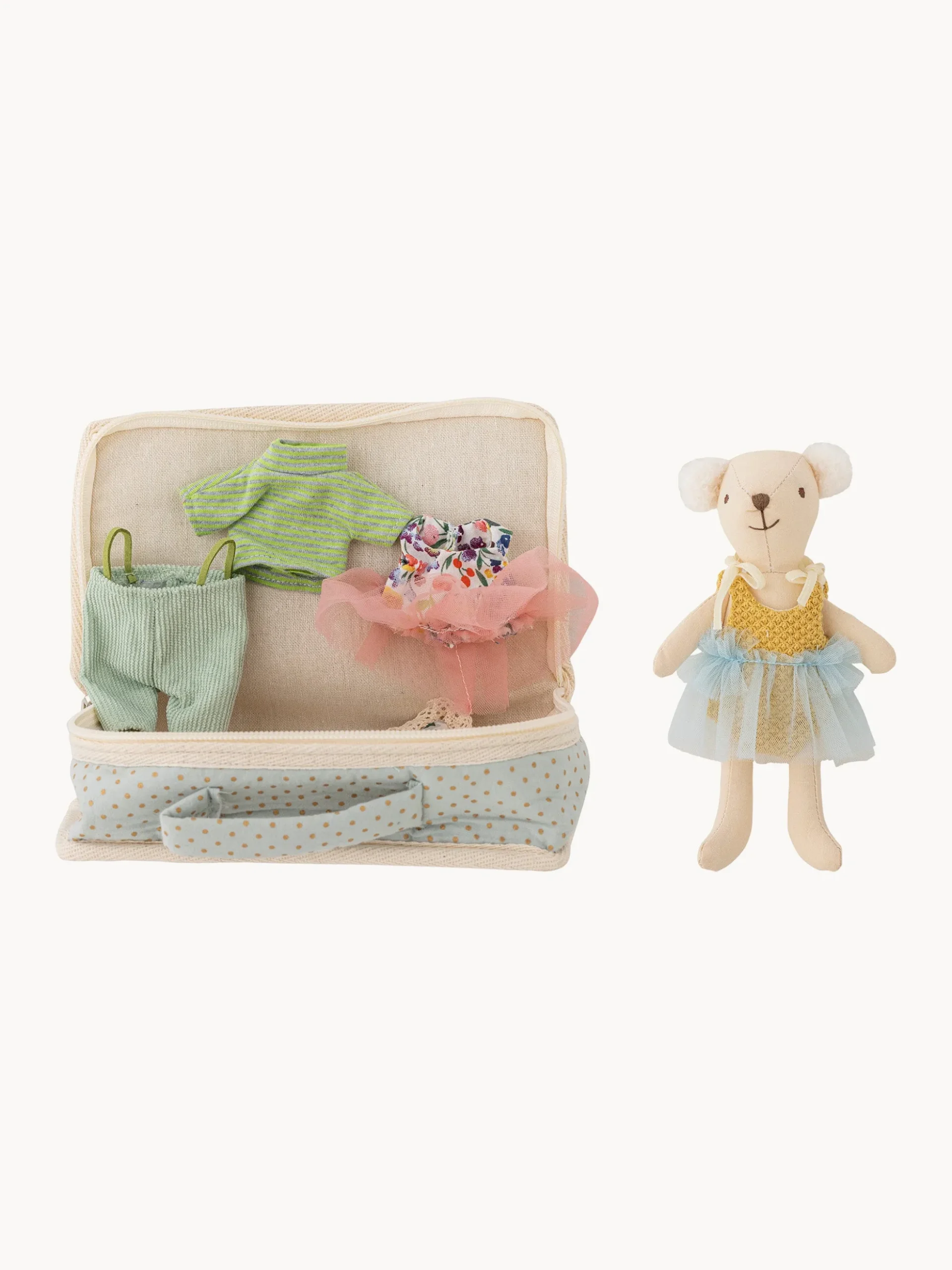 Set bambola con borsa e accessori Lara 6 pz