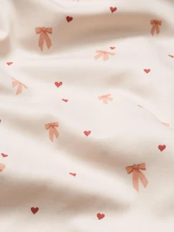 Set biancheria da letto in raso di cotone Bows, varie misure