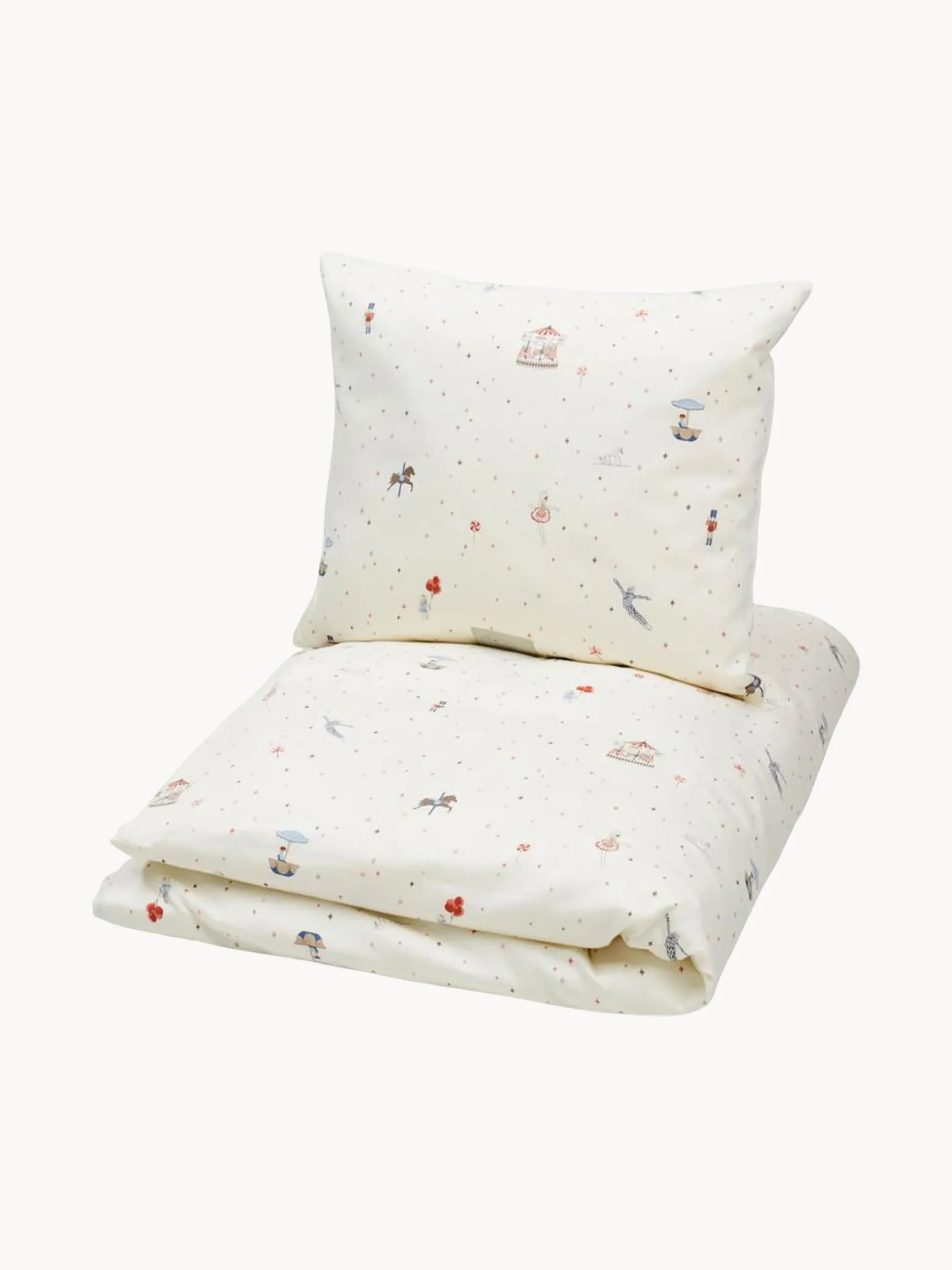 Set biancheria da letto per bambini in cotone satinato Carousel