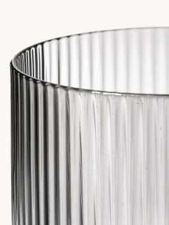 Set caraffa piccola e bicchiere in vetro soffiato Ripple, set da 2