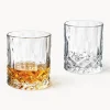 Set da whisky in cristallo con rilievo George