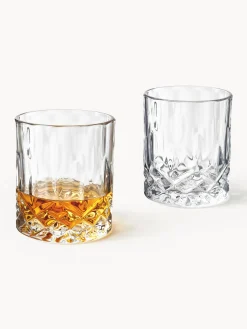 Set da whisky in cristallo con rilievo George