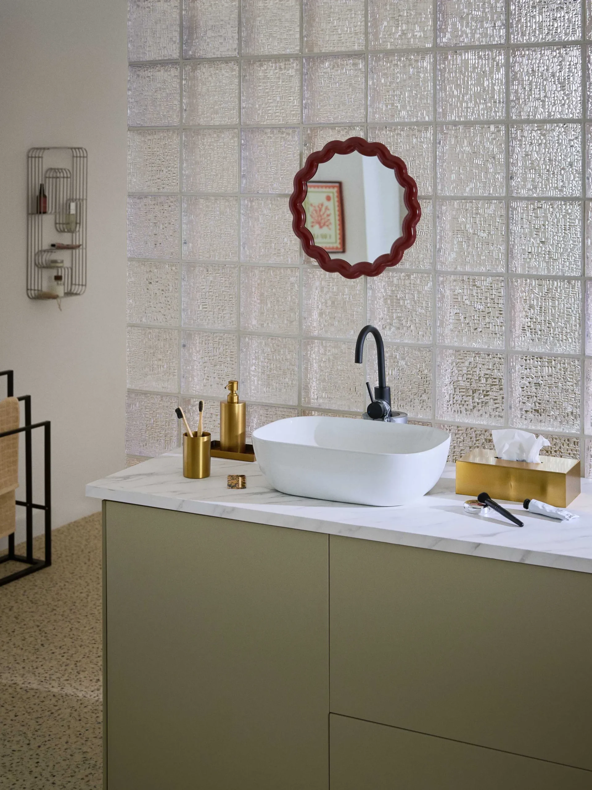 Set di 3 accessori da bagno in metallo Halston