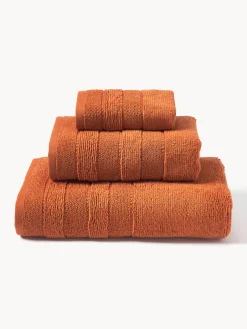 Set di asciugamani con bordo rigato Luxe, varie misure