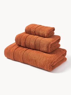 Set di asciugamani con bordo rigato Luxe, varie misure