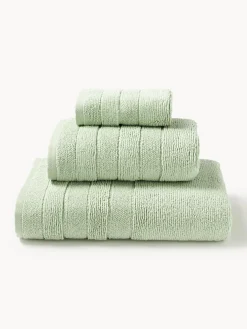 Set di asciugamani con bordo rigato Luxe, varie misure