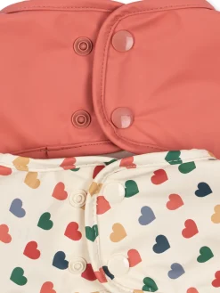 Set di 2 bavaglini con maniche Faded Rose