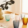 Set di 6 bicchieri acqua con motivo in rilievo Geometry