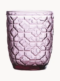 Set di 6 bicchieri acqua con motivo in rilievo Geometry