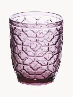Set di 6 bicchieri acqua con motivo in rilievo Geometry