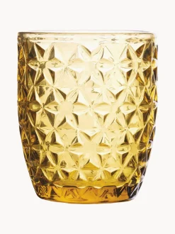 Set di 6 bicchieri acqua con motivo in rilievo Geometry