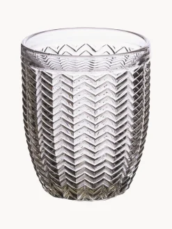 Set di 6 bicchieri acqua con motivo in rilievo Geometry
